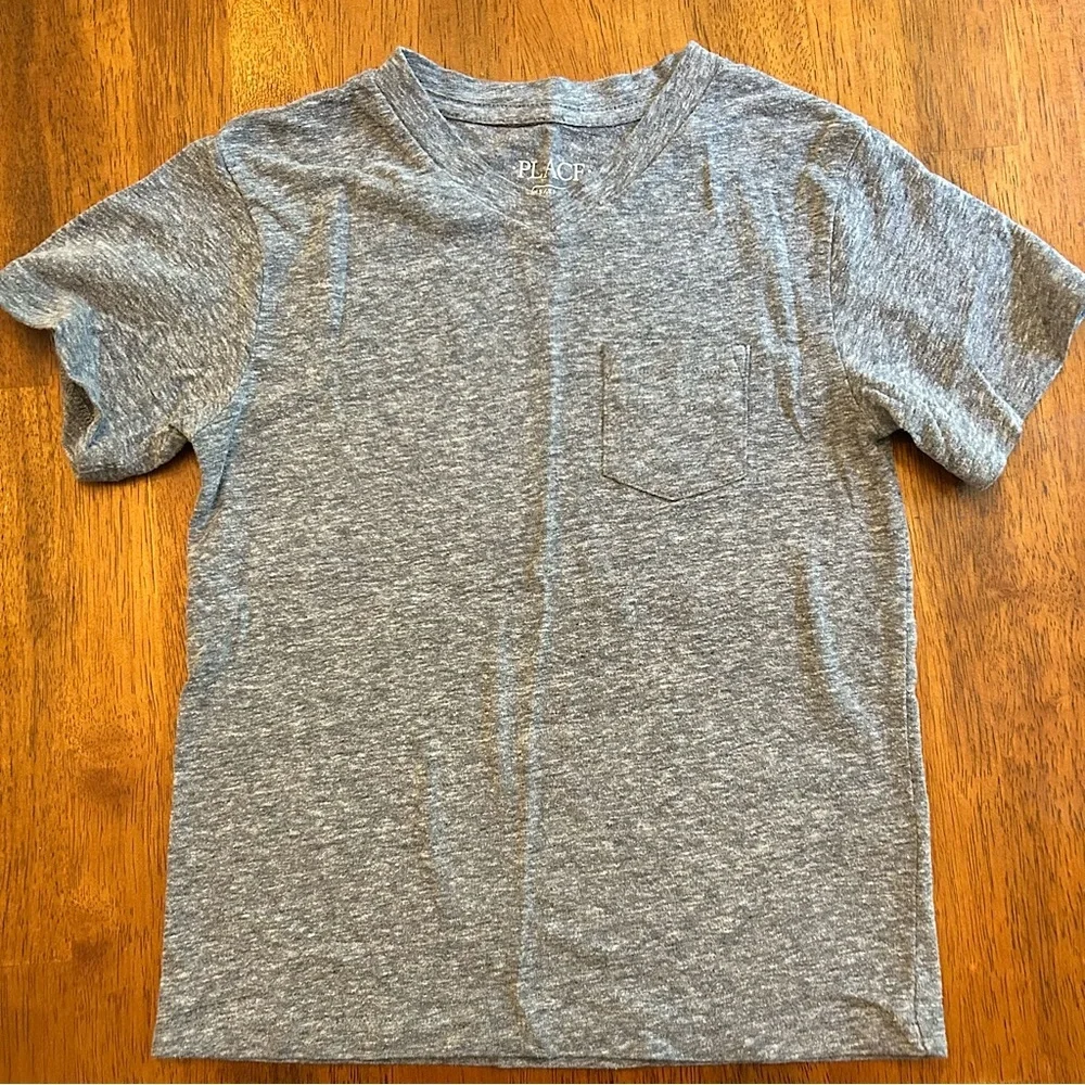 Gray Heathered V-Neck Tee | Boys Size XS (4) | The Children’s Place